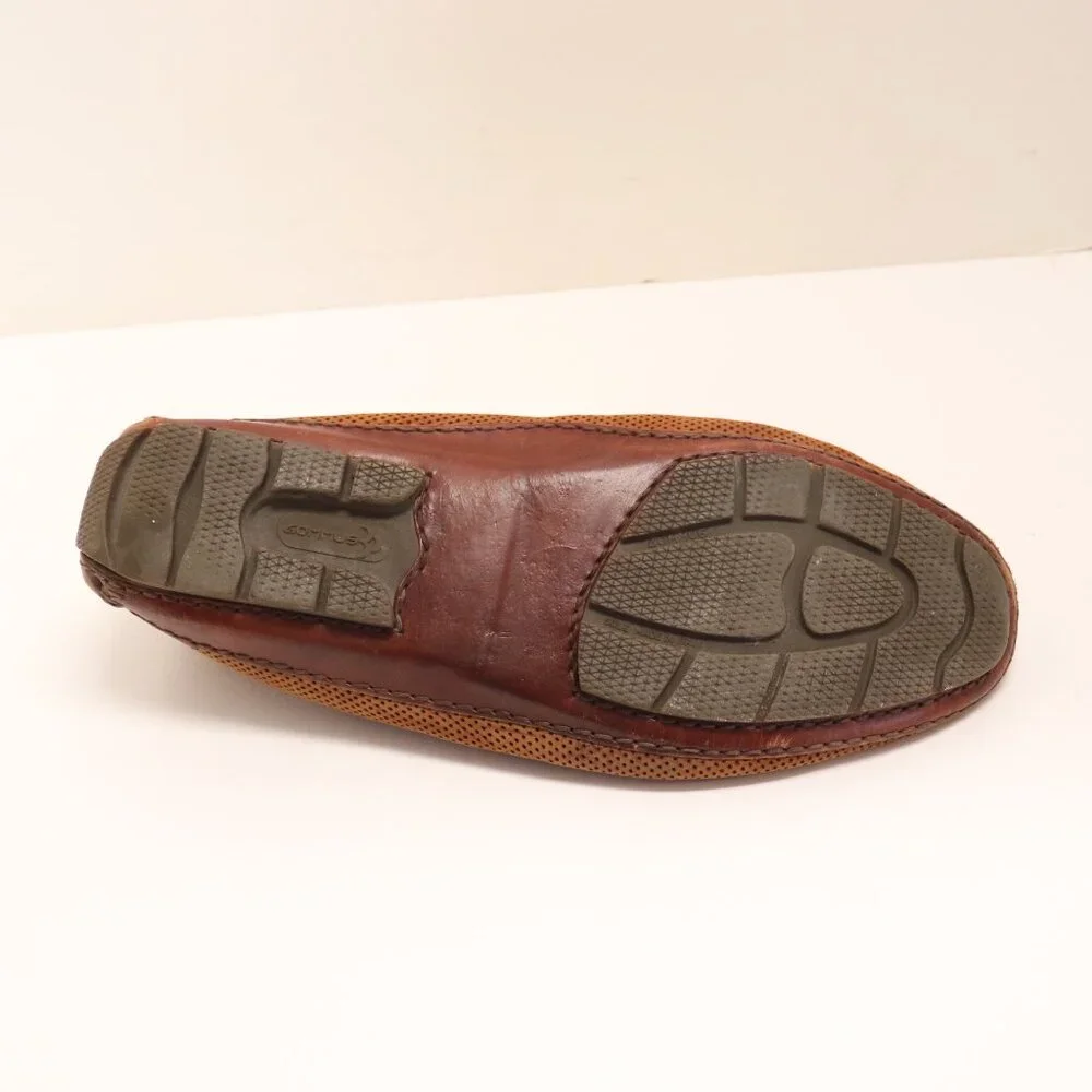 Moreschi Men's Brown Round Toe Slip On Driving Loafers Side 10 Made in Italy